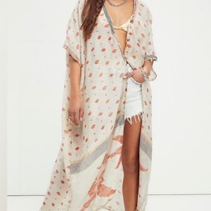 Magnolia Pearl Silk Hand Block Print Jaya Kaftan